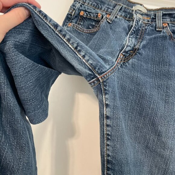 LEVI'S LEVIS Straight Leg 505 Jeans Dark Wash ish Distressed Straight Leg Jean 6 - Picture 7 of 16